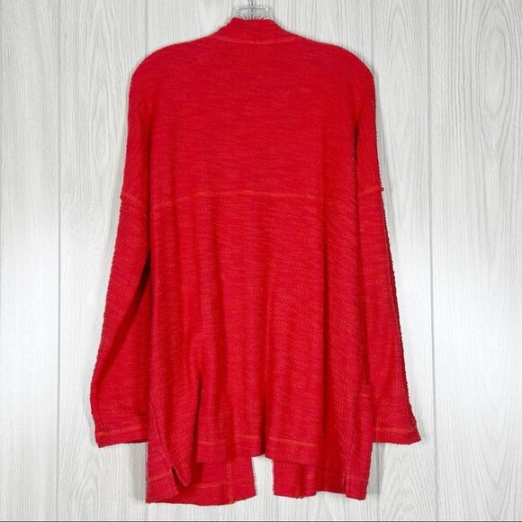 Soft Surroundings | Bright Pink 100% Cotton Open Front Cardigan Size Small - Picture 2 of 6